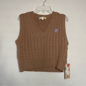Hazel Moon Cable Knit Sweater Vest